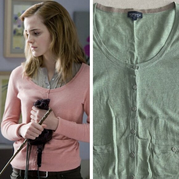 Topshop Knitted Scoop Neck Cardigan ALT ASO Hermione Granger - Picture 1 of 7